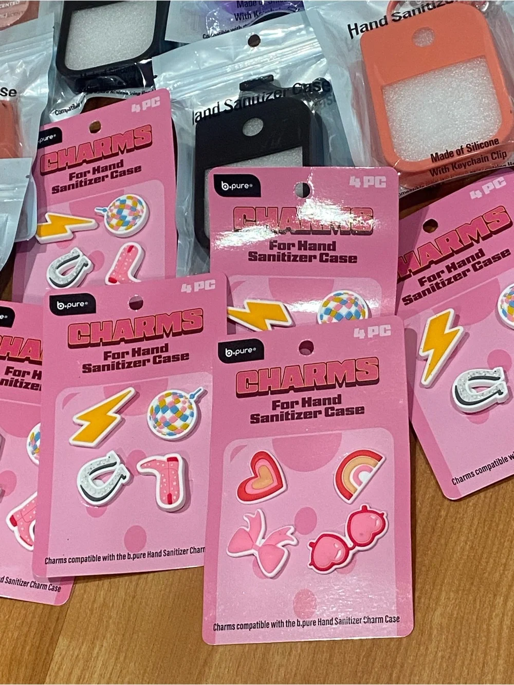 No Sanitizer Case with Charms - 2 piece set